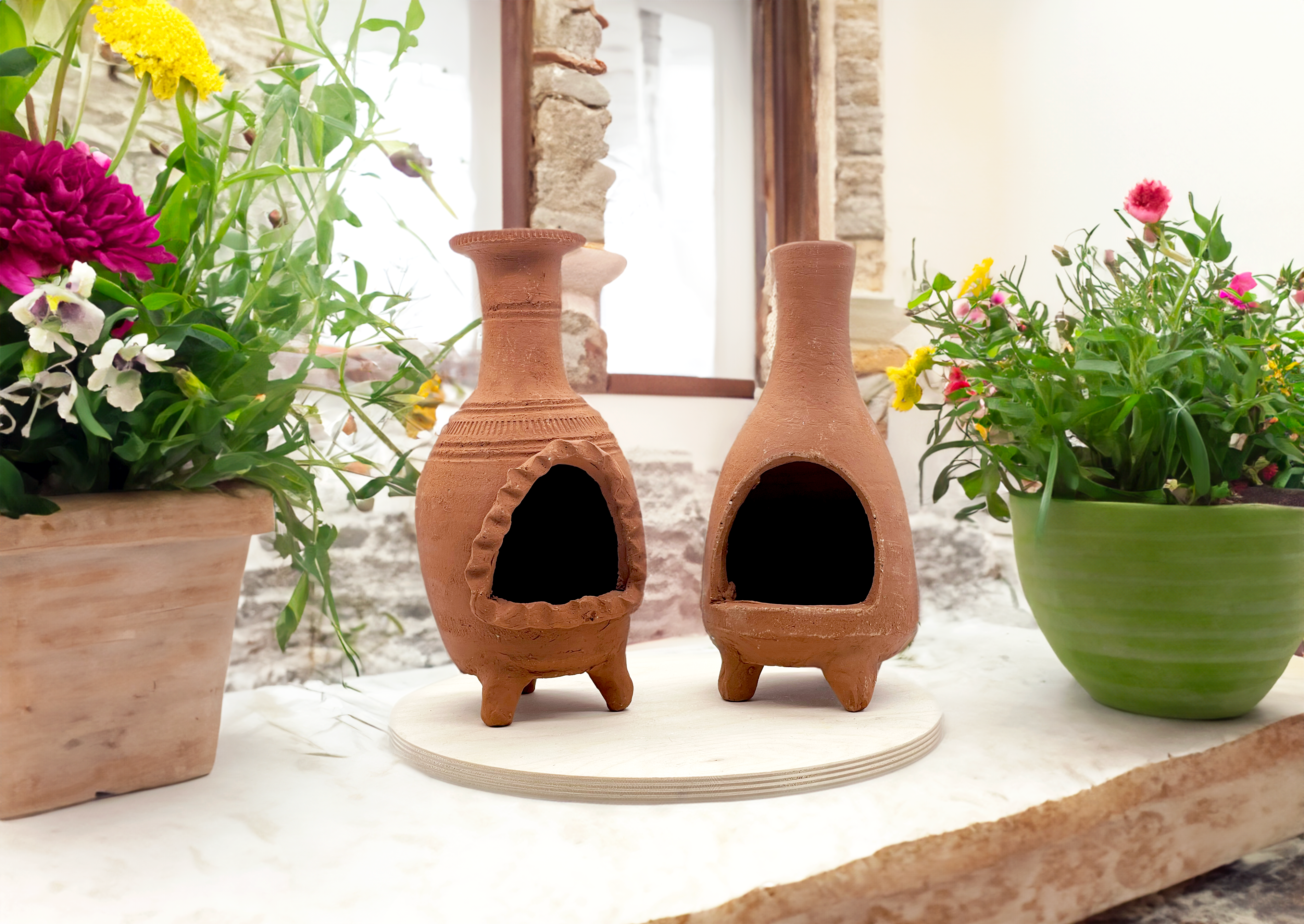 Mini Terracotta Chimney for Incense