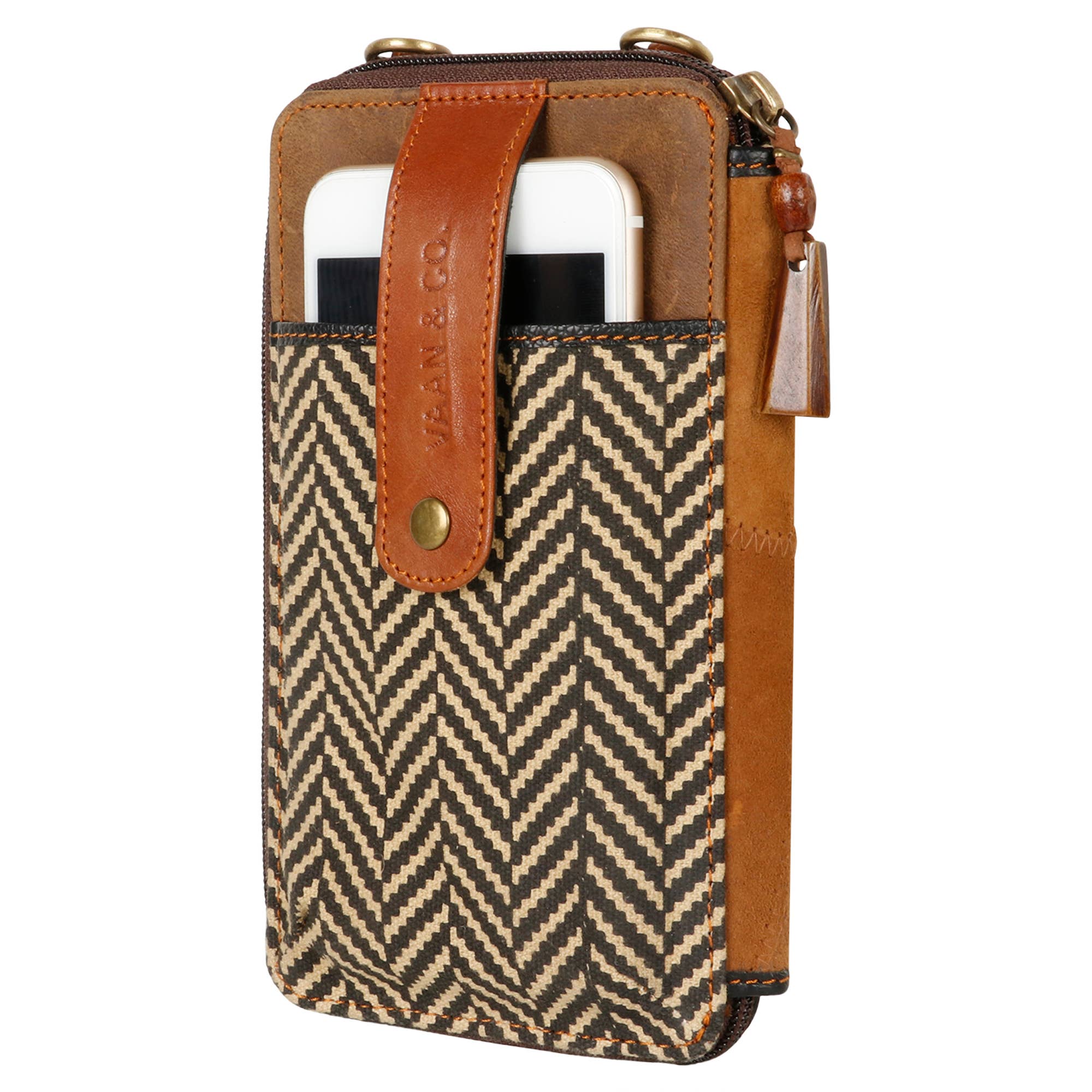 Herringbone Cellphone Wallet
