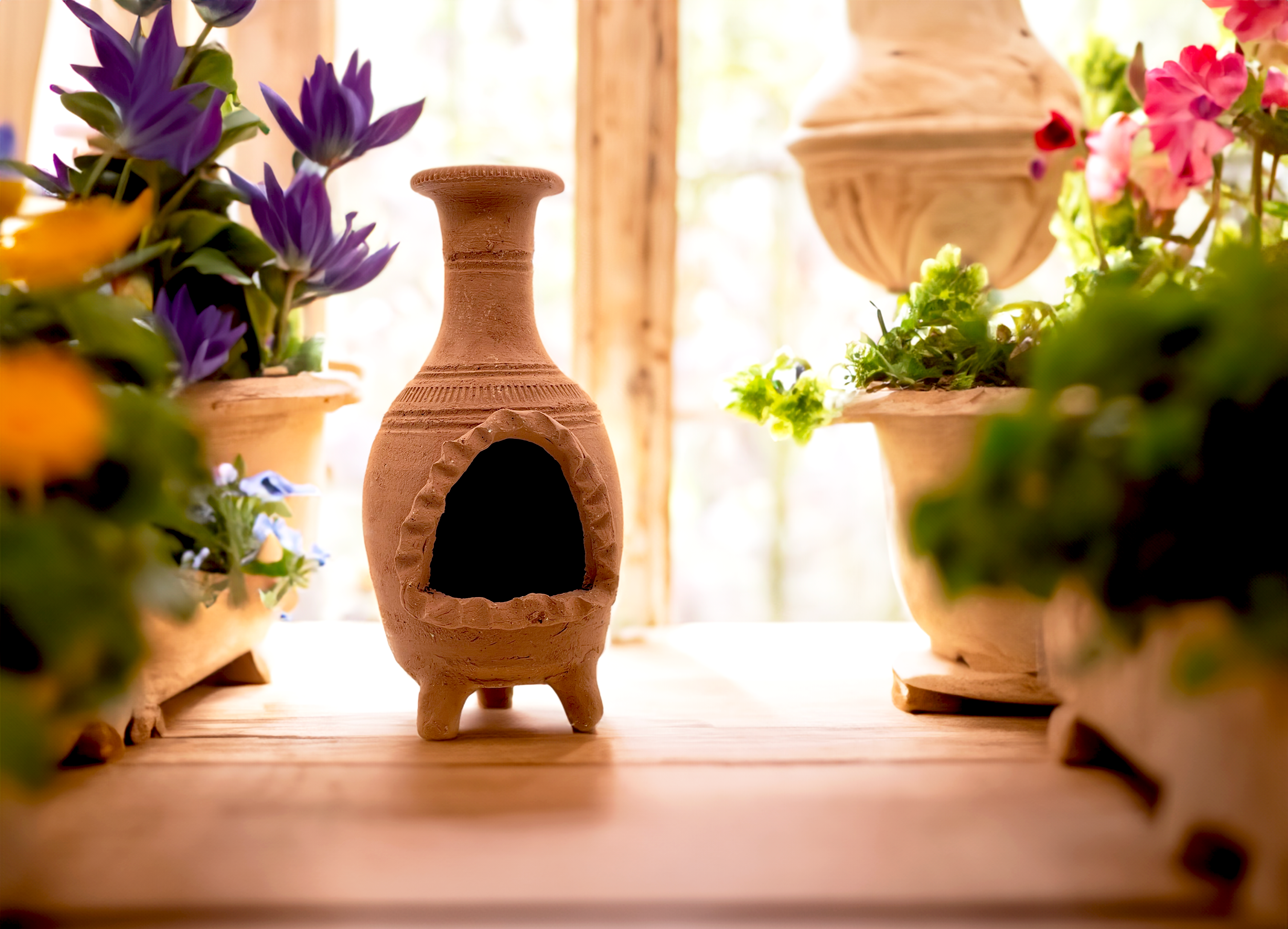 Mini Terracotta Chimney for Incense