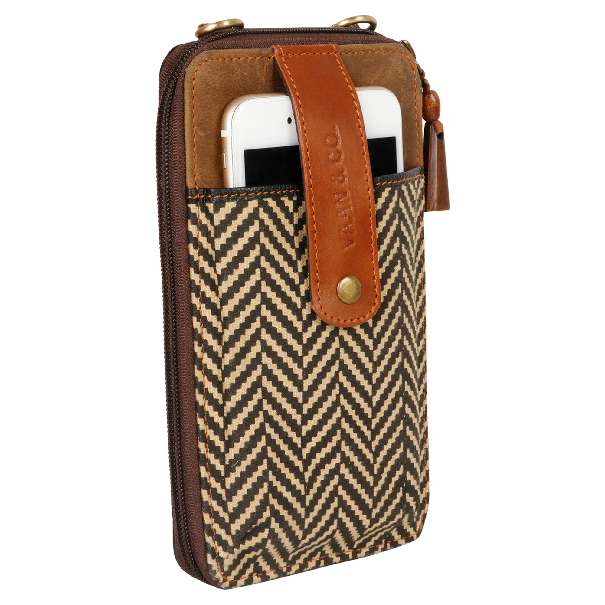 Herringbone Cellphone Wallet