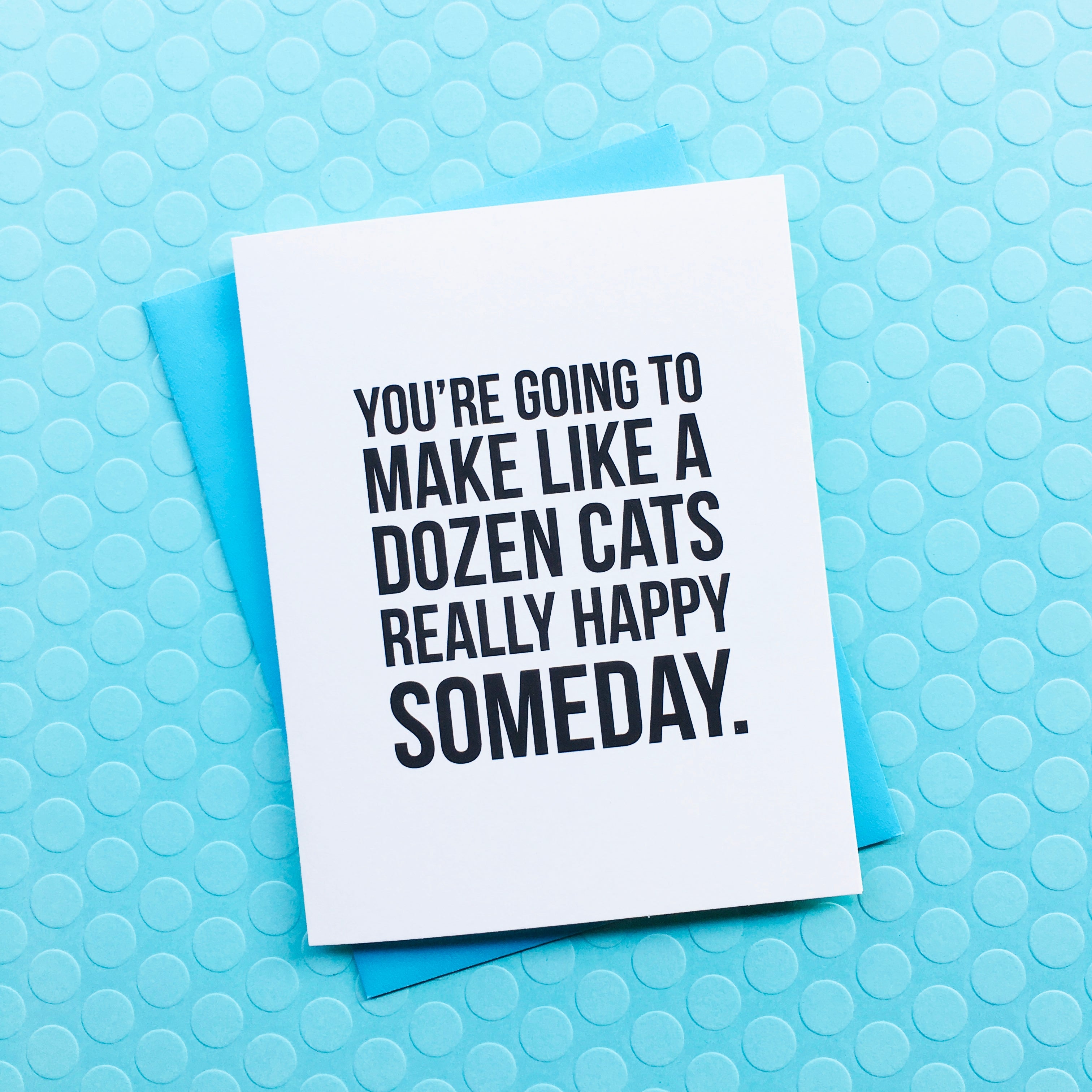 A Dozen Cats Happy Card - Greeting Card
