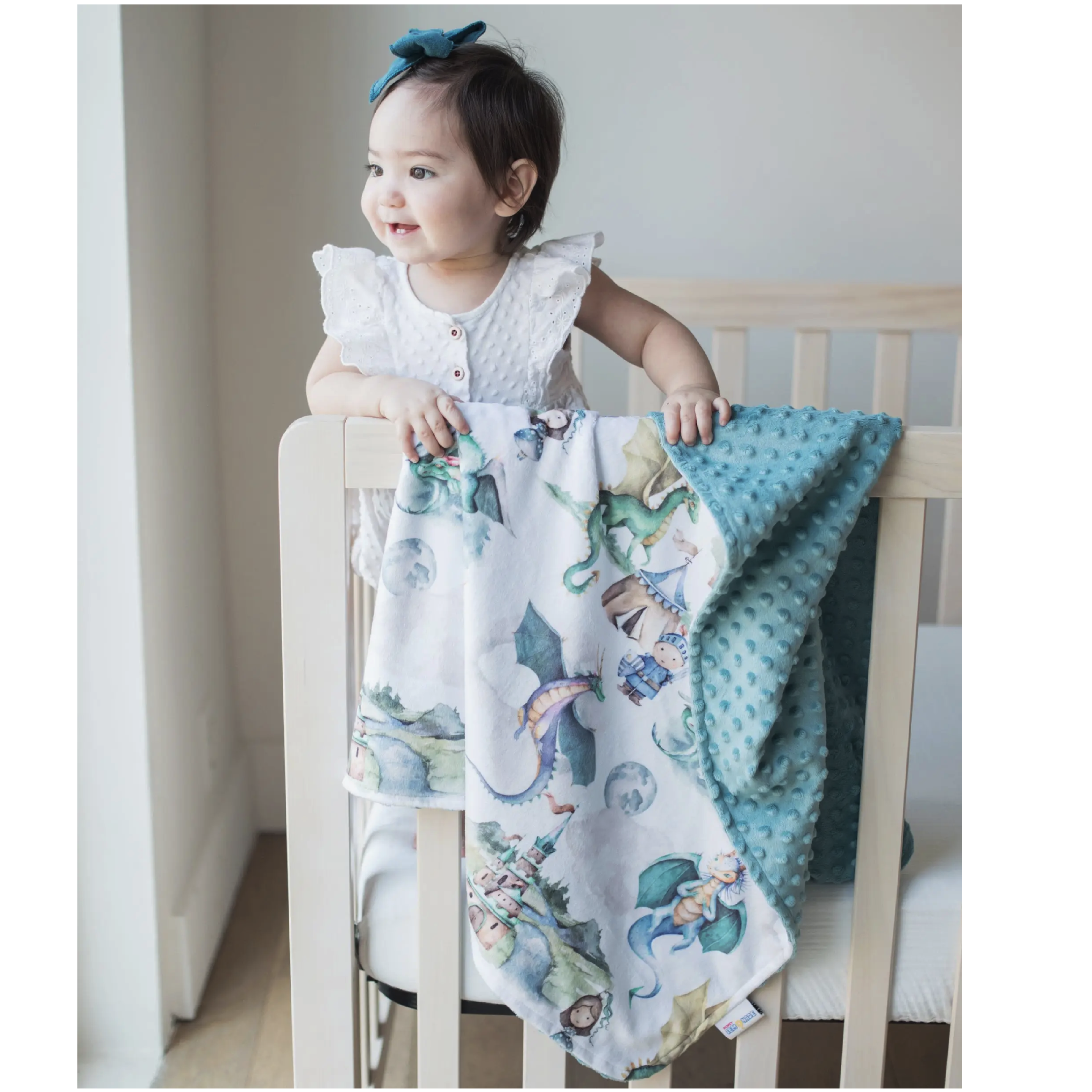 Baby & Toddler Minky Blanket - Dragons & Knights