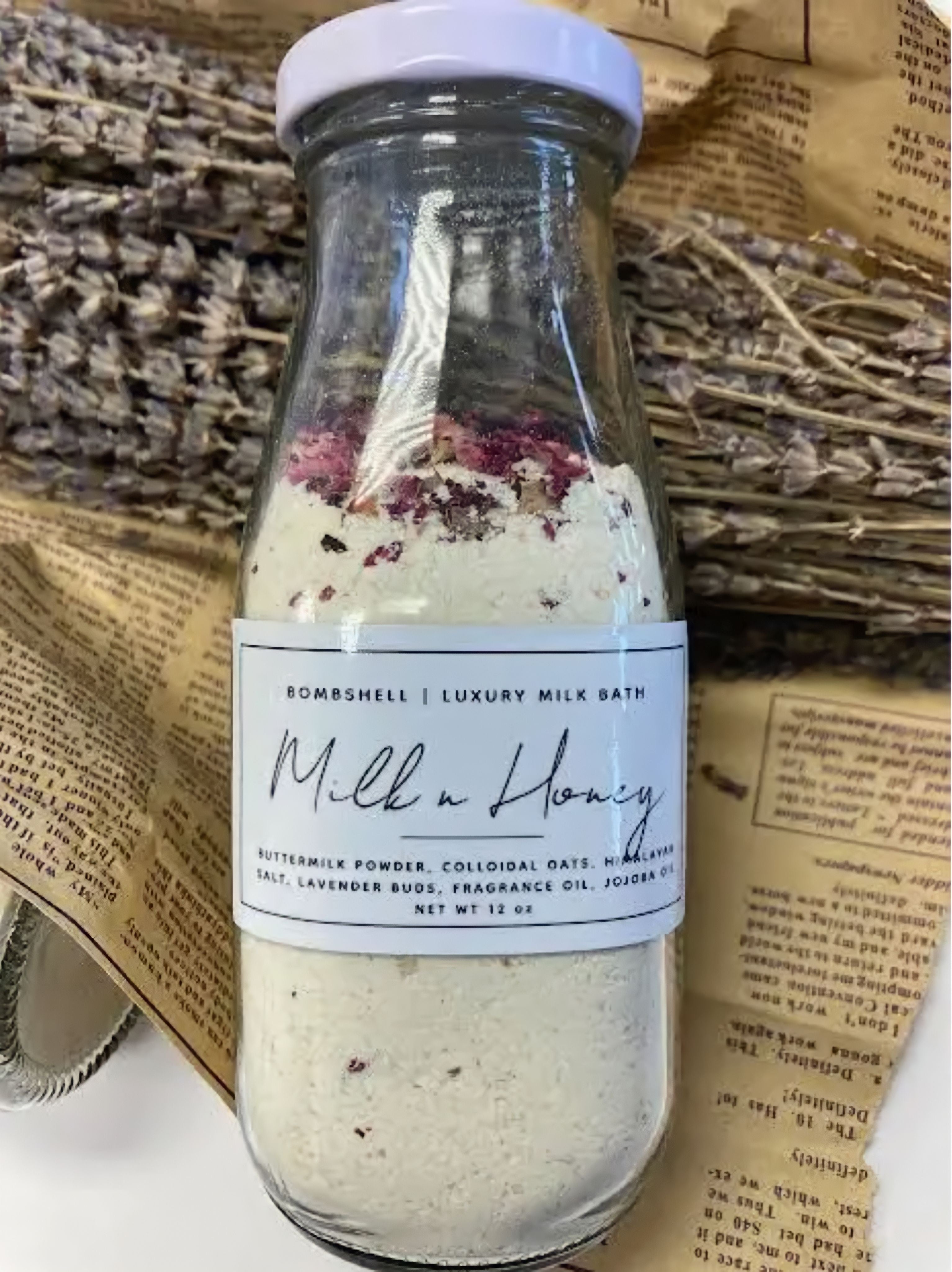 Luxury Milk Bath- 2 scents: Milk n Honey and Lavender Cream