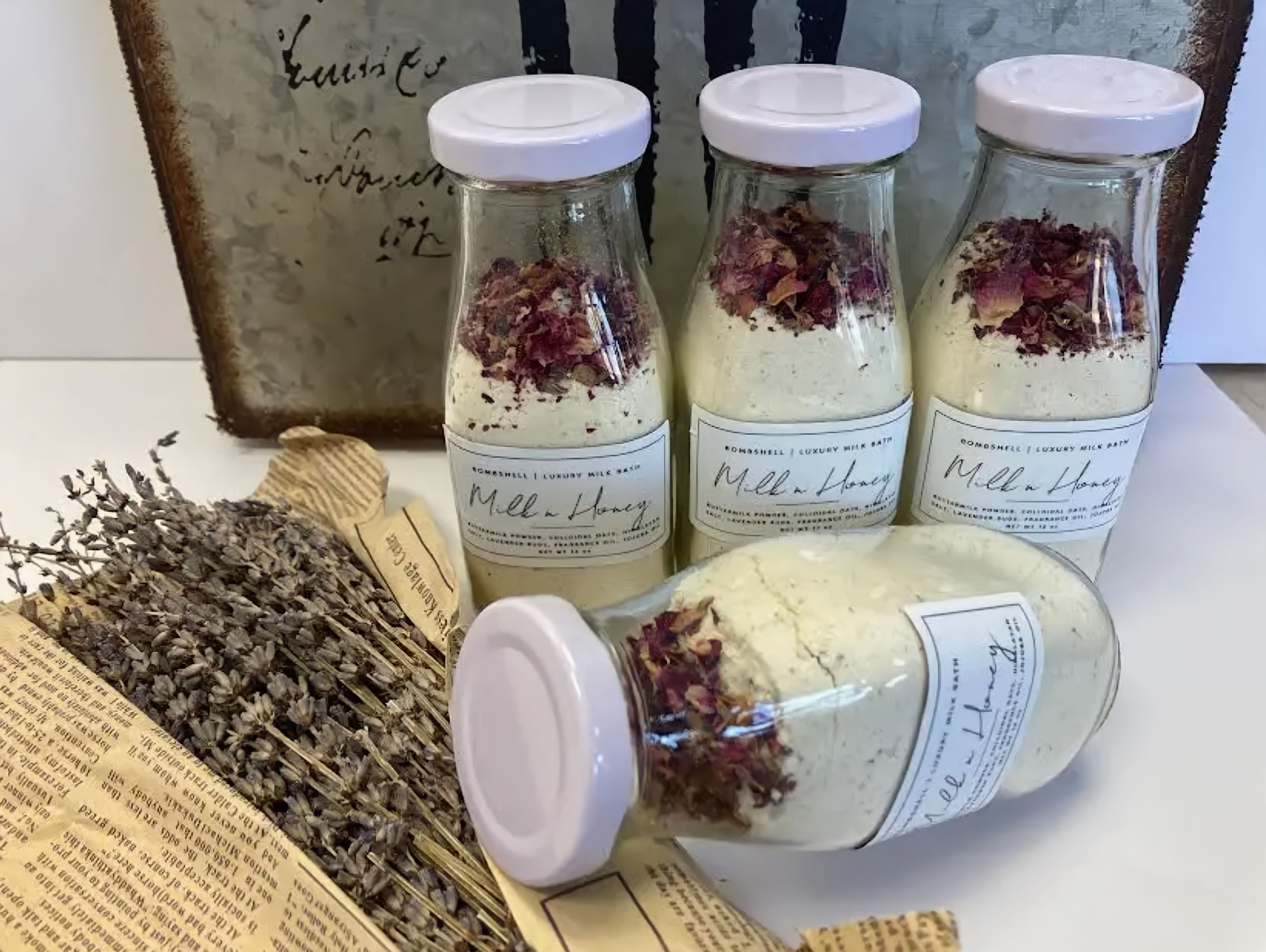 Luxury Milk Bath- 2 scents: Milk n Honey and Lavender Cream