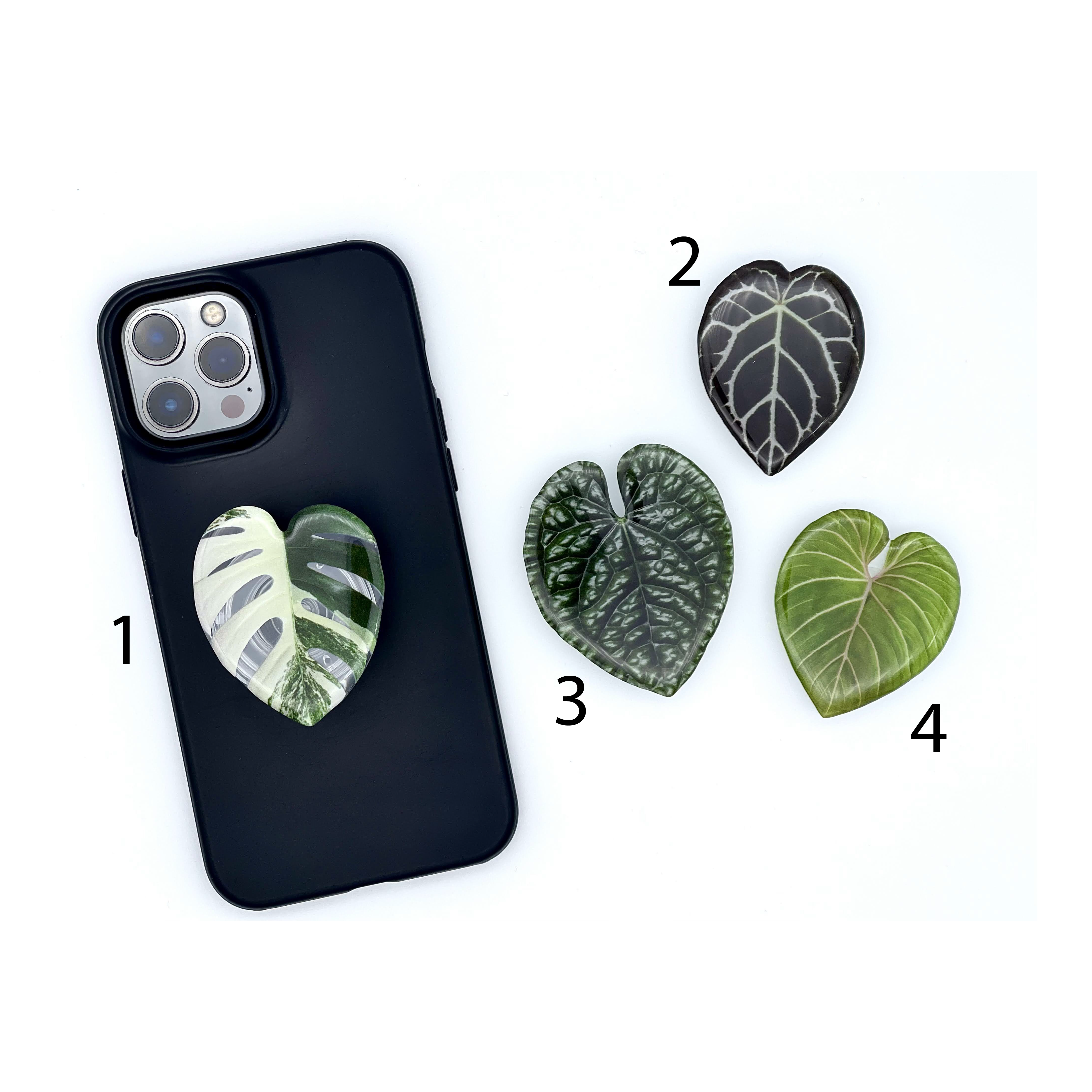 Realistic Monstera Plant Phone Grip and Stand