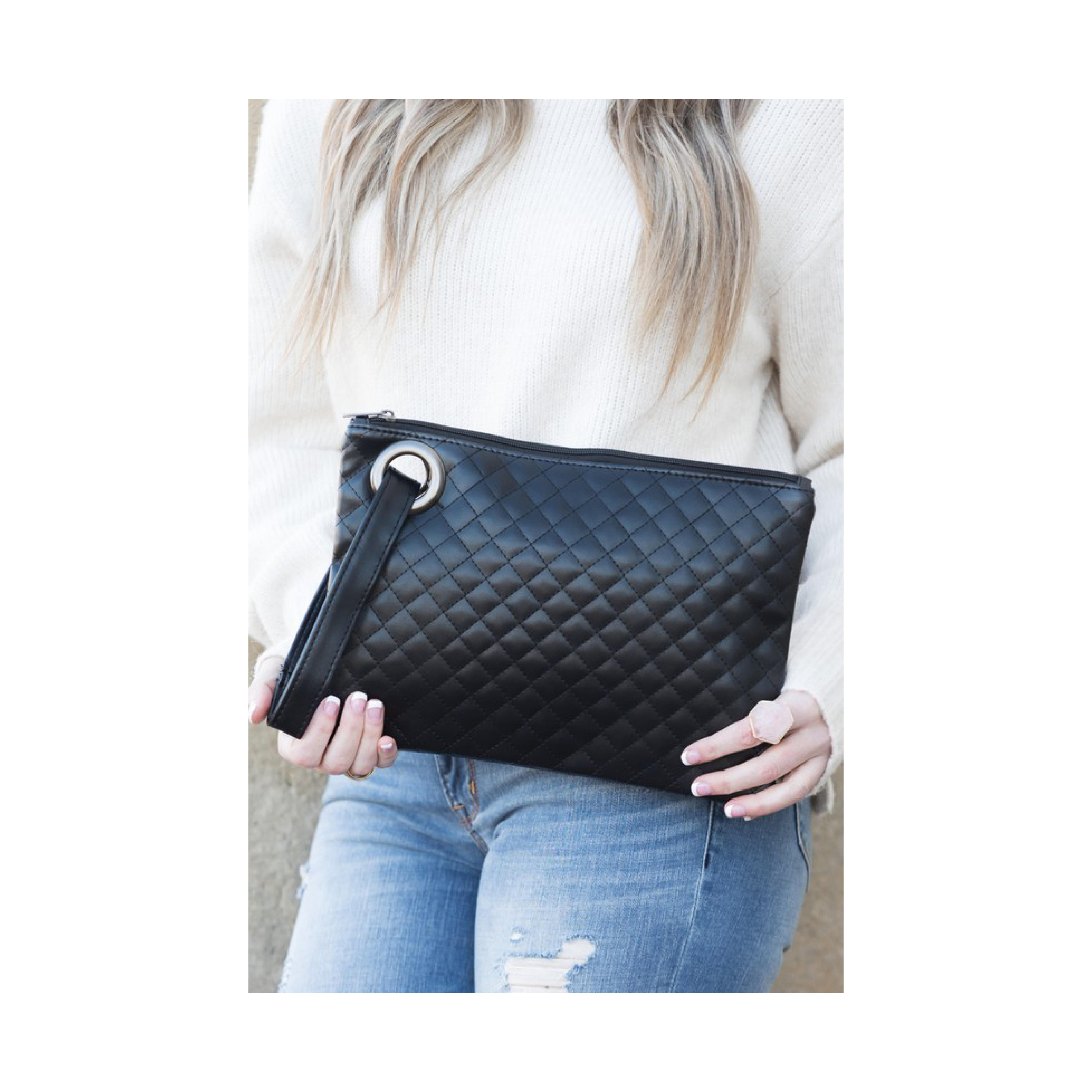 Quilted Wristlet Clutch