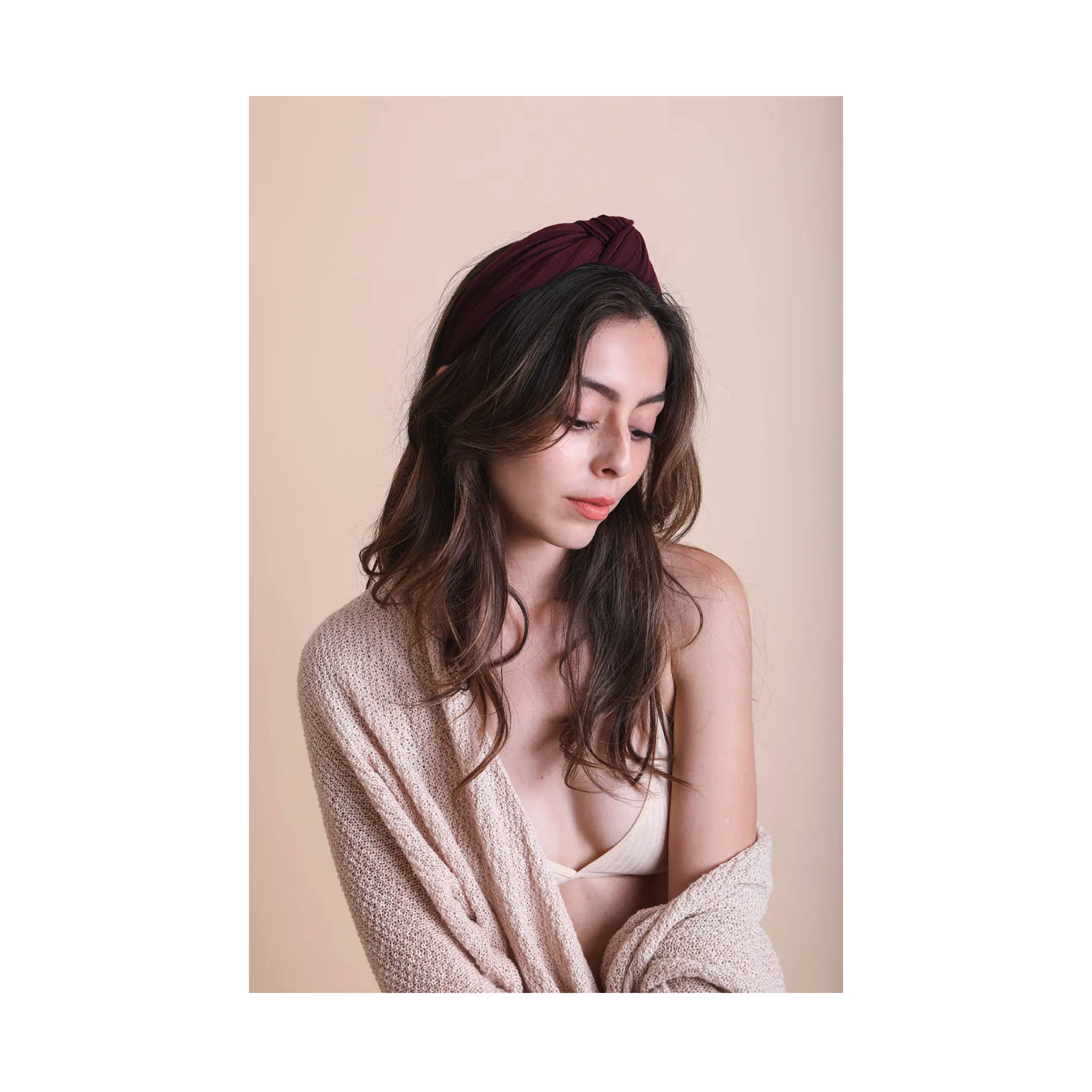 Topknot Headband-Plum