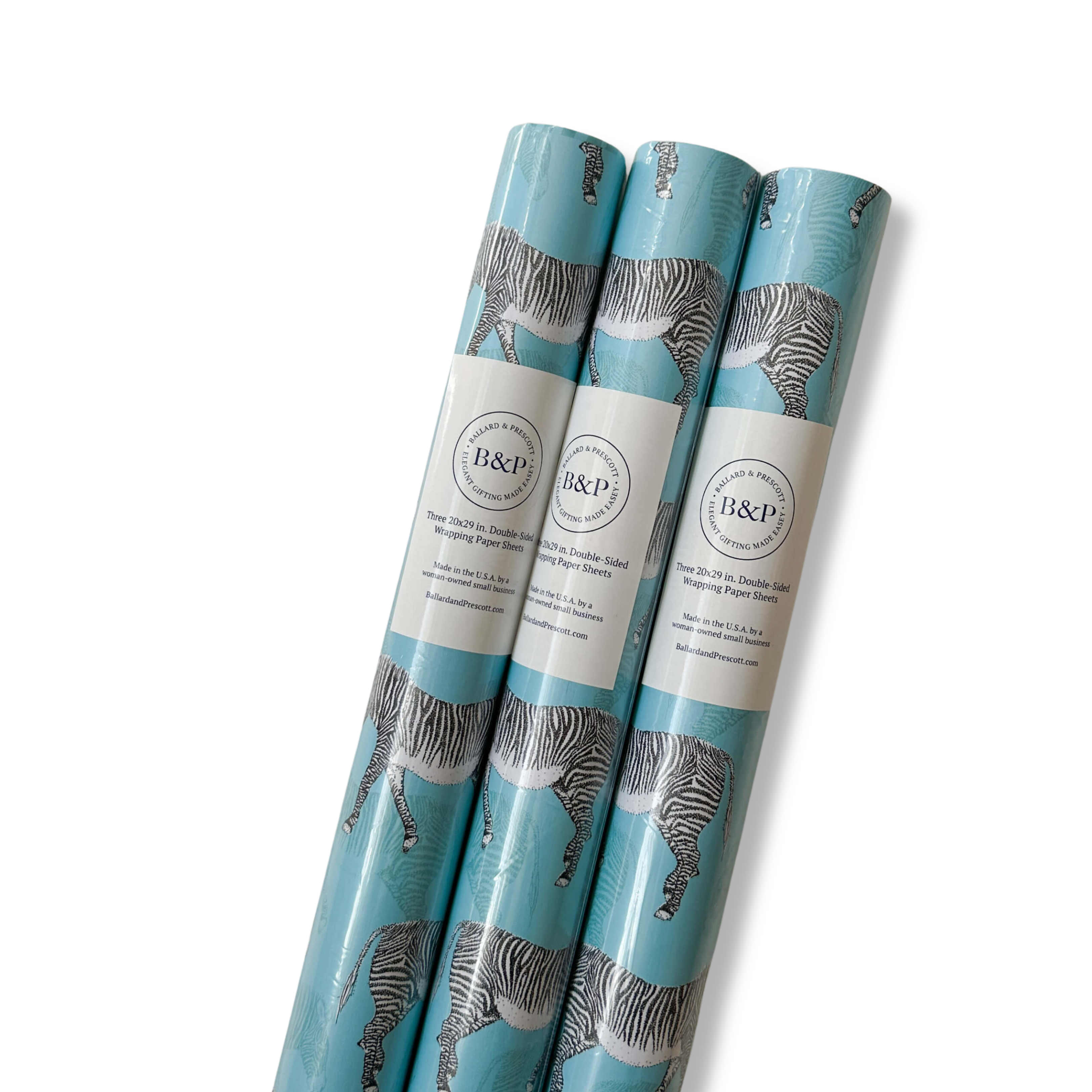 Zebra Double-Sided Wrapping Paper: 3 Sheets (20x29 in. each)