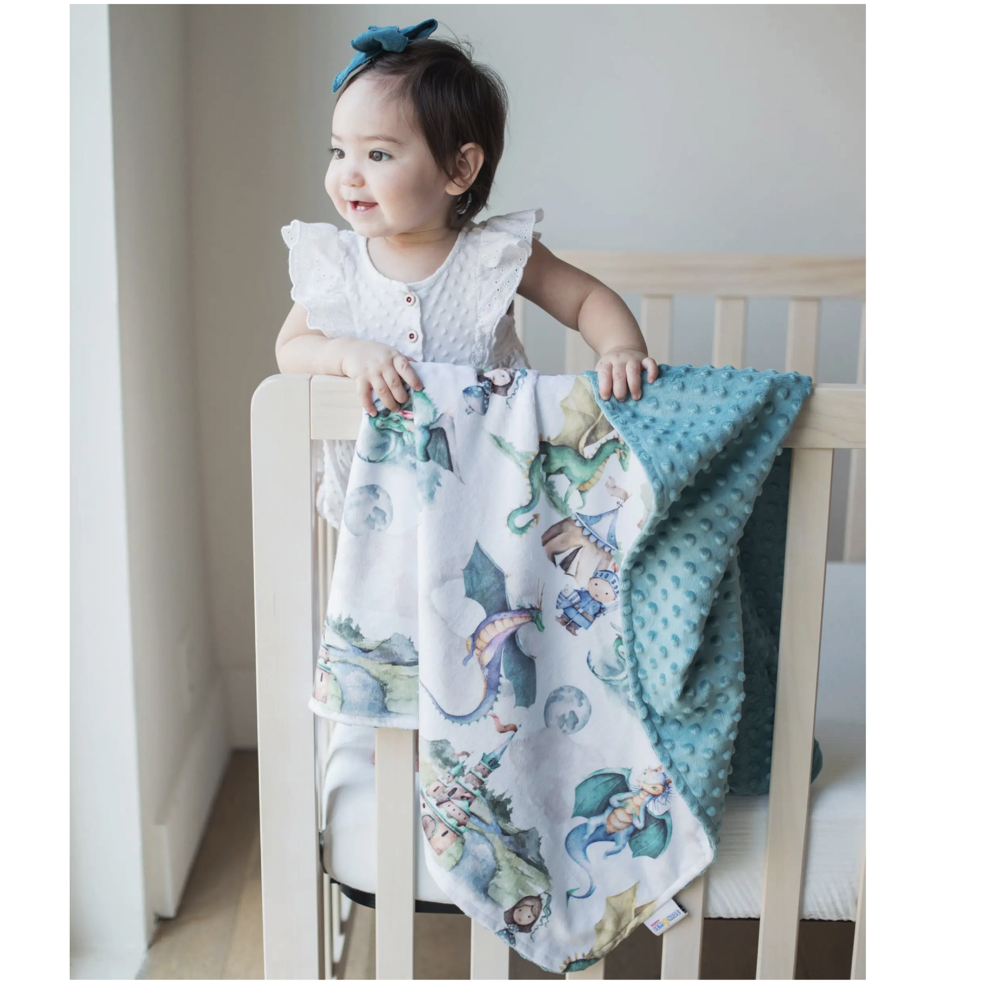 Baby Toddler Minky Blanket Dragons Knights 4me 4u